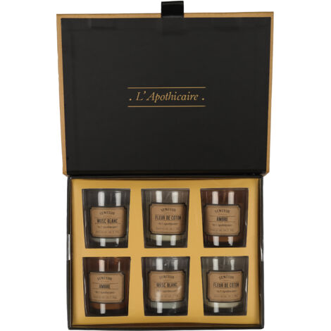 Coffret Bougie Parfumee Apothicaire X6