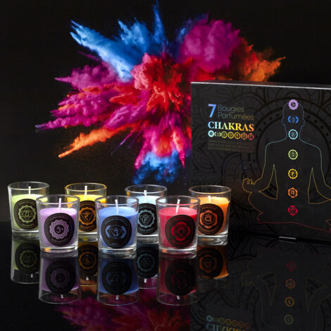 Coffret Bougie Parfumee Chakra X7