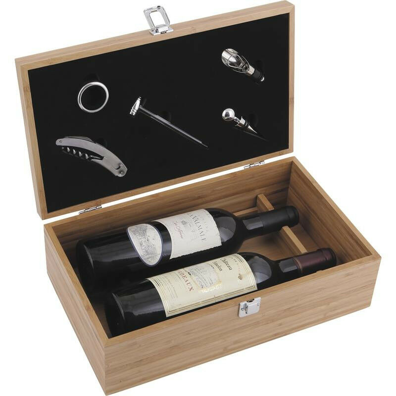 Outils Et Nature - Coffret à bouteilles de vin + 5 accessoires