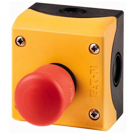 Coffret Boutons d'arrêt d'urgence 38 mm par traction 2 O 000187798 EATON M22 PV/CKC02/IY