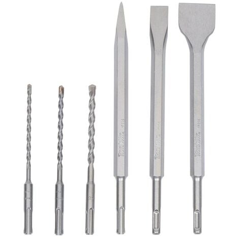 Coffret 3 forets et 3 outils burinage SDS-PLUS - Makita D-58920