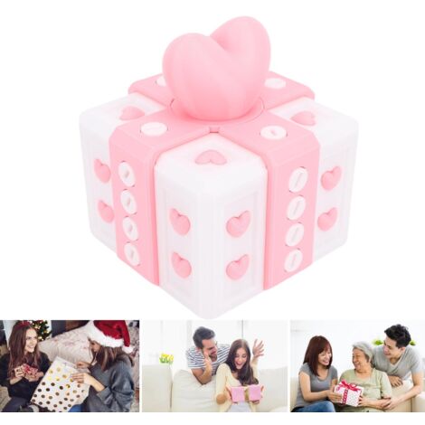 Coffret Cadeau Annoyant à Vis 3D Printed Boîte de Farce Screw Box PLA 10cm Ornements Bureau Rose Blanc, Décoration & Jouet Multifonction