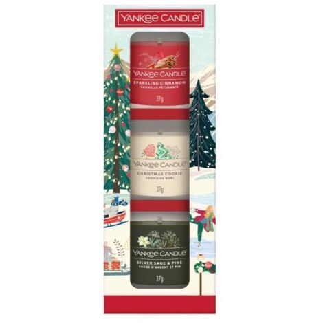 Coffret cadeau classiques de Noël 3 mini bougies