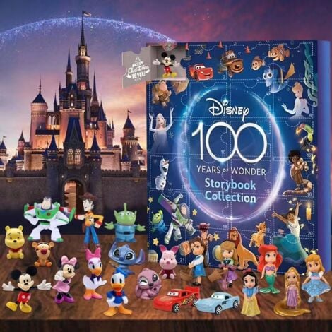 LEMAX Coffret cadeau compte à rebours du parc du château Disney, boîte cadeau avec calendrier compte à rebours de noël, boîte aveugle 24 vacances