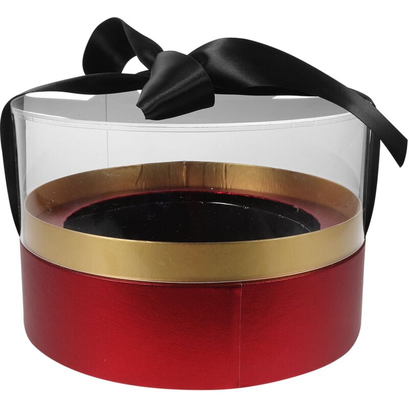 Feiyue - Coffret cadeau de fleurs Boîte à fleurs en acrylique transparent Boîte ronde pour compositions florales Boîte à roses préservées