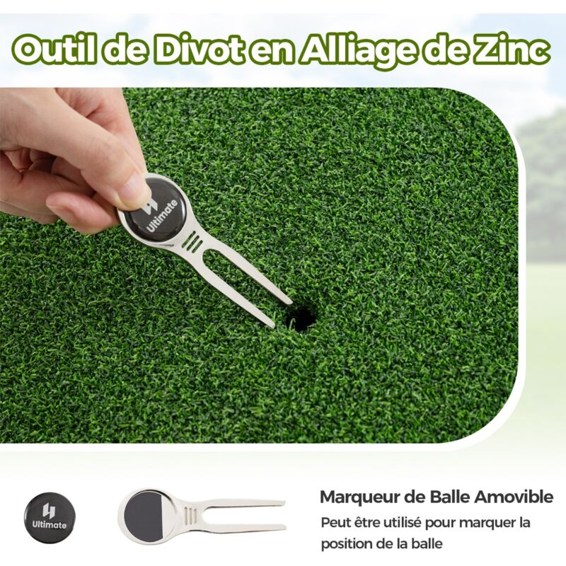 Maisonchic - Coffret Cadeau de Golf pour Homme Ensemble Complet d'Accessoires de Golf avec Balles Tees Serviette Ceinture Chapeau Outil de Divot