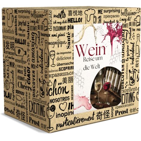BOXILAND Coffret cadeau de vins 6/12 mini-bouteilles de 0,25 l–assortiment rouge & blanc