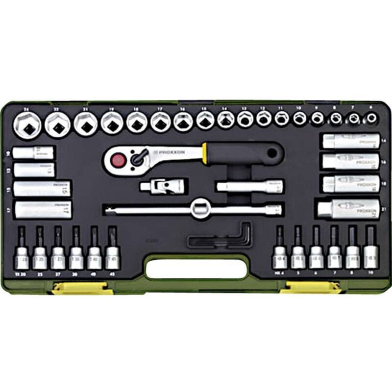 Proxxon - Industrial Jeu de clés à douille métrique 3/8 (10 mm) 47 pièces 23282