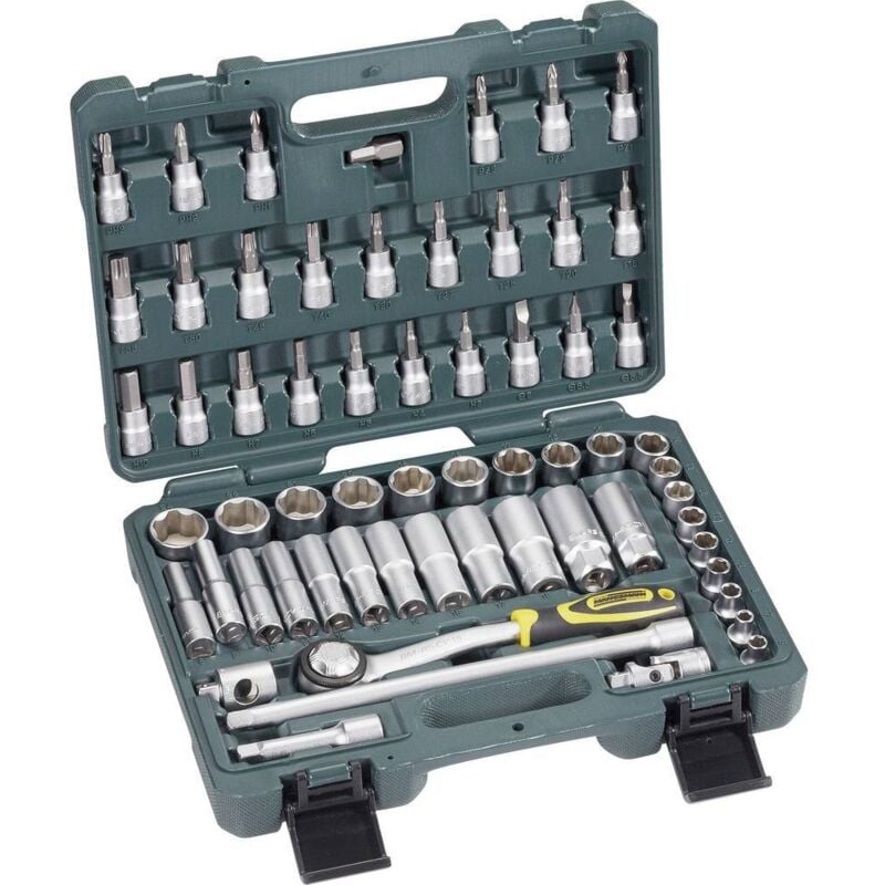 Jeu de clés à douille Brüder Mannesmann M 2045-SL métrique 3/8 (10 mm) 61 pièces