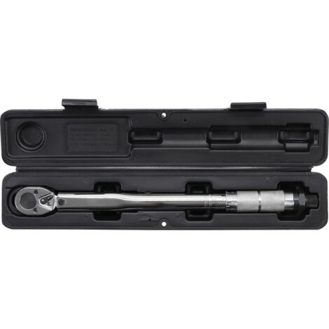 Coffret clé dynamométrique 3/8 – Couple réglable 19-110 Nm – Cliquet réversible avec déclenchement sonore – Longueur 290 mm