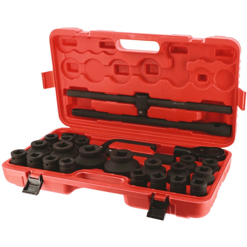 Coffret cliquet poids lourds chrome vanadium 27 pièces