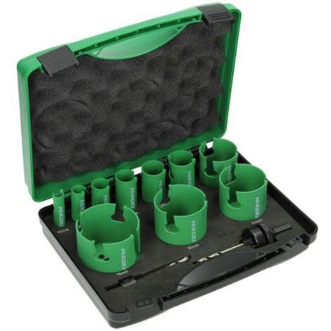 Coffret complet 10 scies trépan Ø16 à 76mm carbure HIKOKI 754254