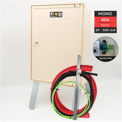 coffret complet 3 mètres 12 KW "SOUTERRAIN" avec bornier IP2X