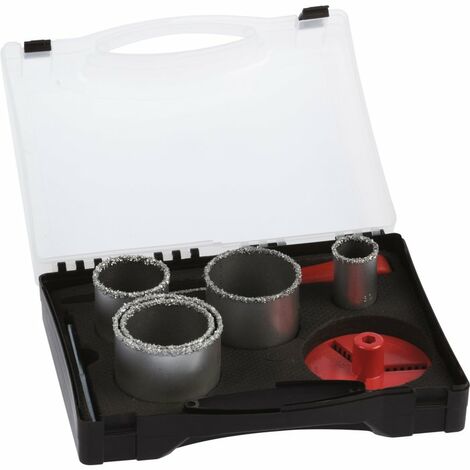 Coffret complet de trépan concrétion carbure - SCID - 5 trépans