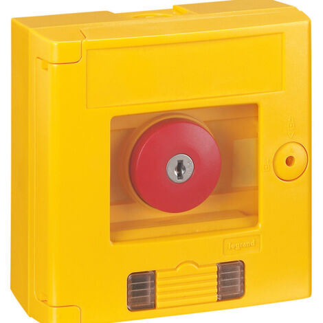 coffret coup de point - jaune - a clé - a voyant - legrand 038000