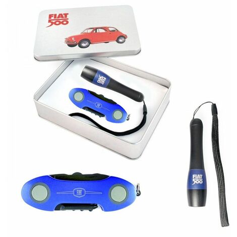 Coffret couteau multifonctions et torche Fiat 500