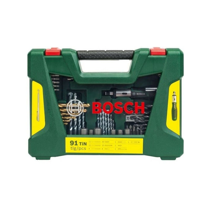 Coffret d'accessoires pour le perçage et le vissage V-Line (91 pcs) Bosch