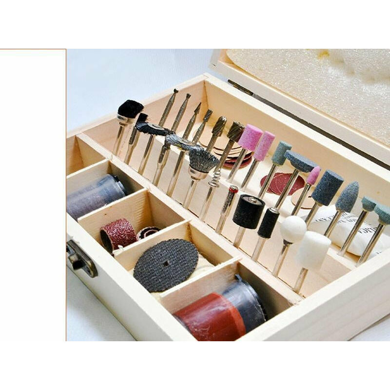 Coffret d'accessoires pour mini perceuse 100 pcs Ponceuse Type Outil dremel X2 outils atelier bricolage