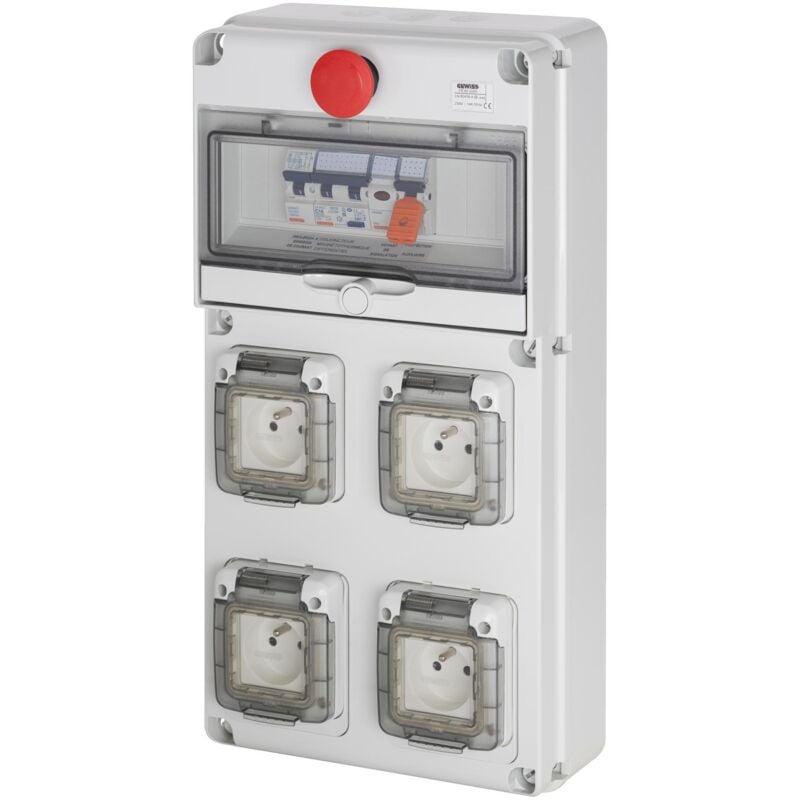 Coffret 4PC 230V 16A+DD30MA+AU Gewiss FR60225N