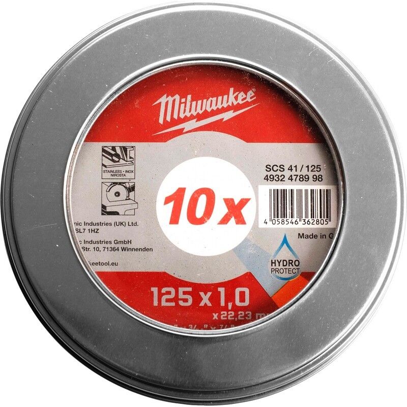 Milwaukee - Coffret de 10 disques à tronçonner Pro+ pour métaux durs et aciers 125 mm