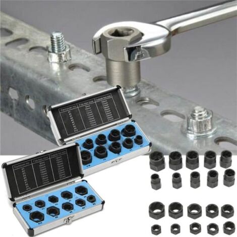 Coffret de 10 Extracteur de Boulon Verrouillage Douille Dégraissant outil de Filetage (Long)
