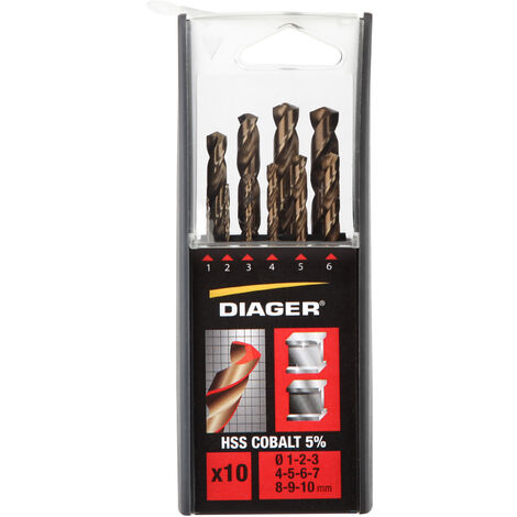 10 Forets HSS Cobalt M35 Titane 4.2mm - DIN 338, Longueur 75mm - Pour Métal Dur, Acier Inoxydable, Perçage Professionnel - 9