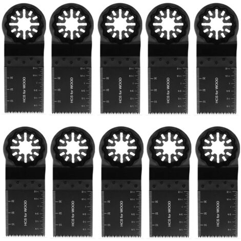 Coffret de 10 Lames de Scie Oscillantes Universelles – Accessoires d'Outil Multifonction pour Dremel, Bosch, Makita et Fein – OUYLAF