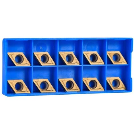 Coffret de 10 lames inserts rotatifs en carbure – Forme losange DCMT11T304-HM YBC251 – Usinage acier et inox – Durabilité accrue