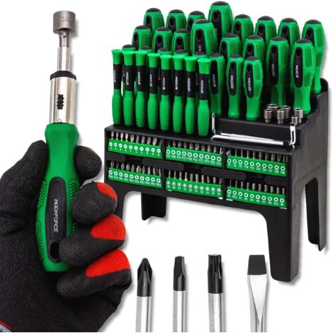 Coffret de 100 embouts de tournevis Rockforce avec support