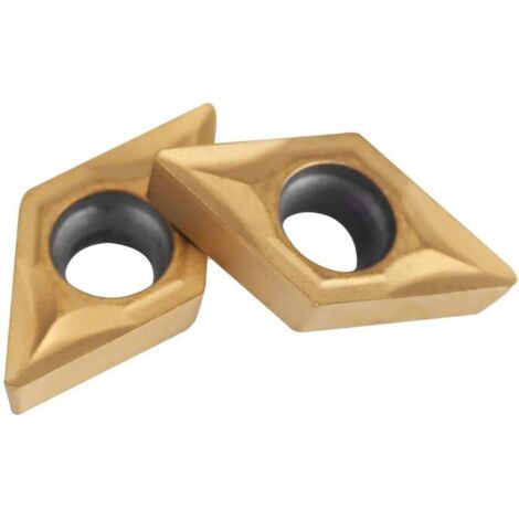 Coffret de 10pcs Lames Inserts Rotatifs CNC Cutters Forme Losange en Carbure DCMT070204 US735 DCMT51.51 Outil Tournage Filtage pour Acier pour Tours, Fraiseuses