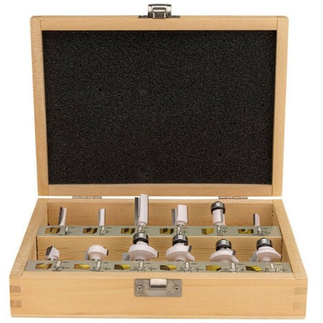 Coffret de 12 Fraises à bois sur queue de 6 mm - MAKITA D-57065