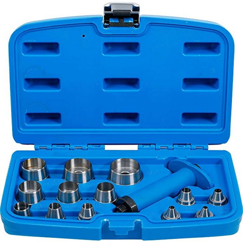 Bgs Technic - Coffret de 13 emporte pieces ronds 5 a 35 mm, poincons de decoupe joints
