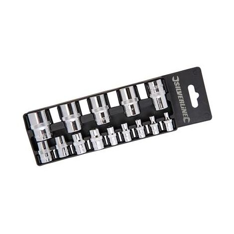 Coffret de 14 douilles femelles Torx
