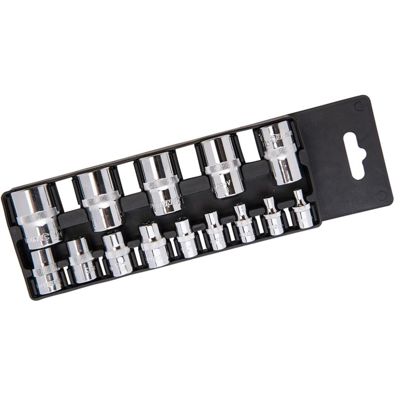 Silverline - jeu de 14 douilles femelles torx E4-E24 675072