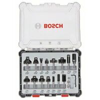 Coffret de 15 fraises mixtes à queue de 8 mm BOSCH - 2607017472