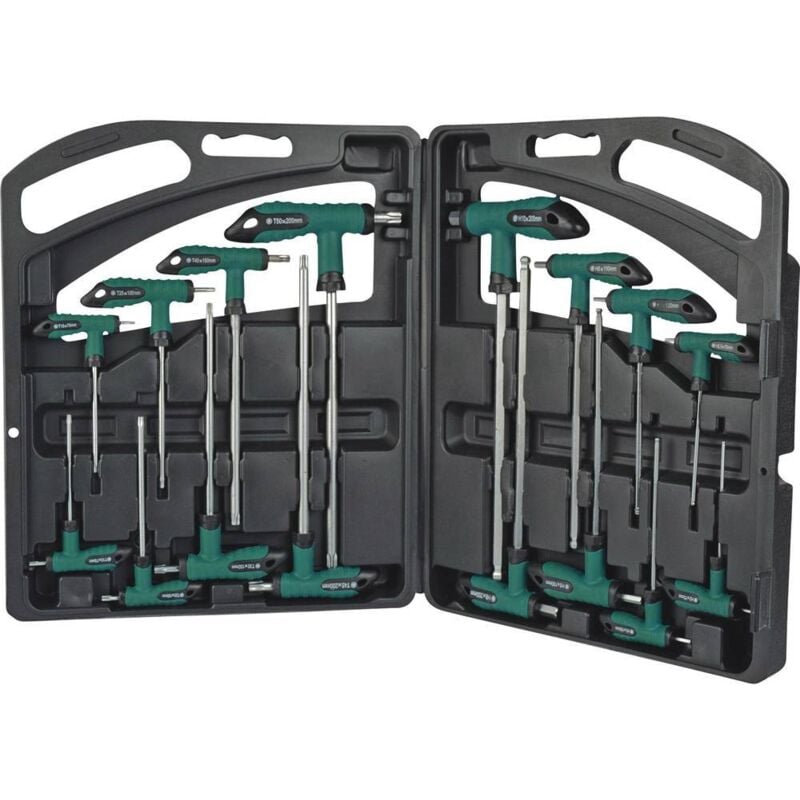 Brüder Mannesmann - Jeu de clés mâles coudées 16 pièces