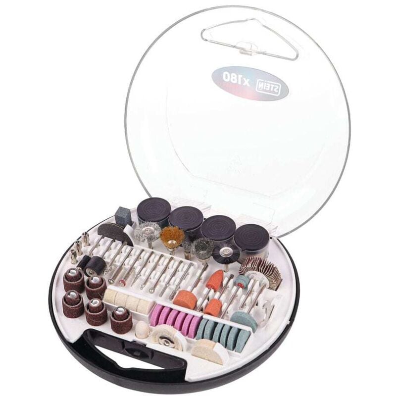 Coffret de 180 accessoires stein pour mini perceuse