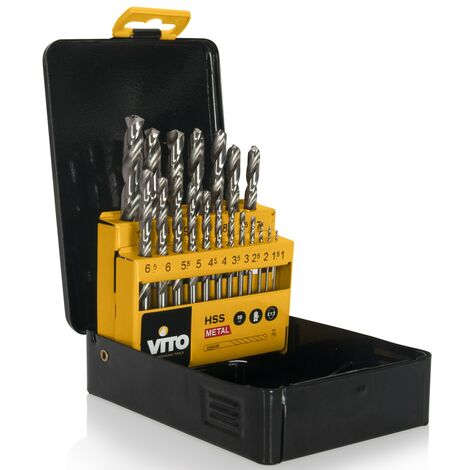 Coffret de 19 Forets Acier Diamètre 1 à 10 mm VITO