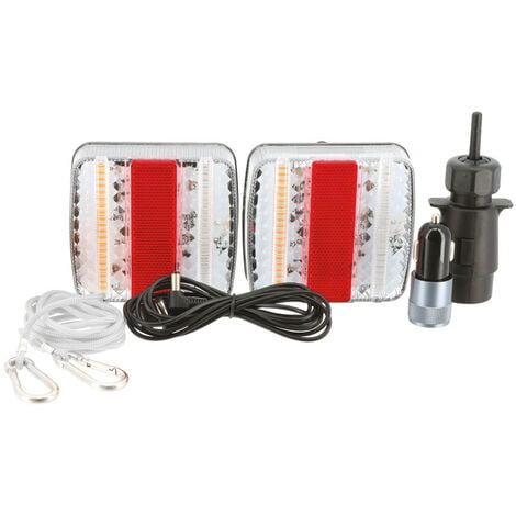 Kit de feux de remorque LED sans fil magnétique 9-15 V.