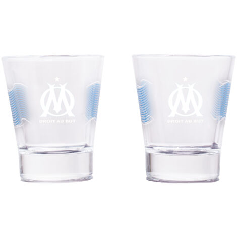 Coffret de 2 verres shooters Olympique de Marseille