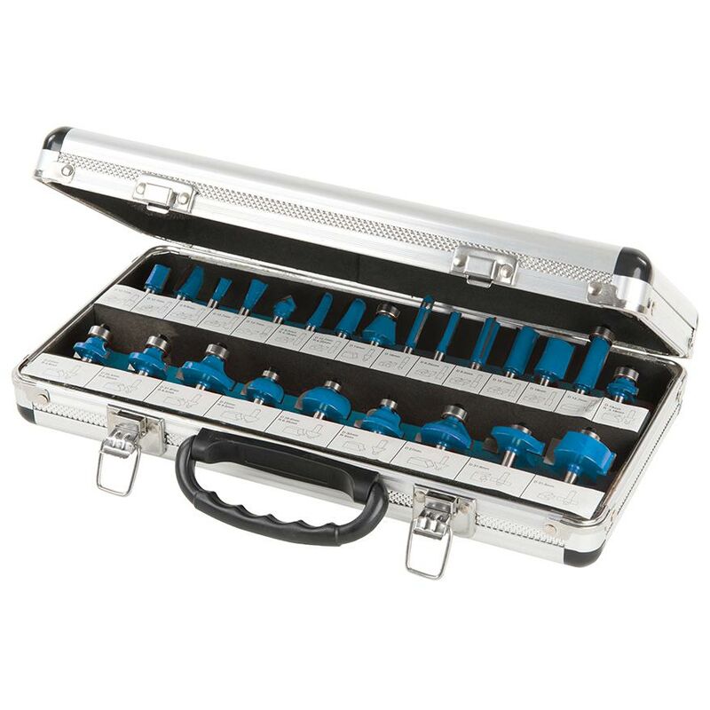 Silverline - Fraises de défonceuse tct, 1/4', 24 pcs 1/4'