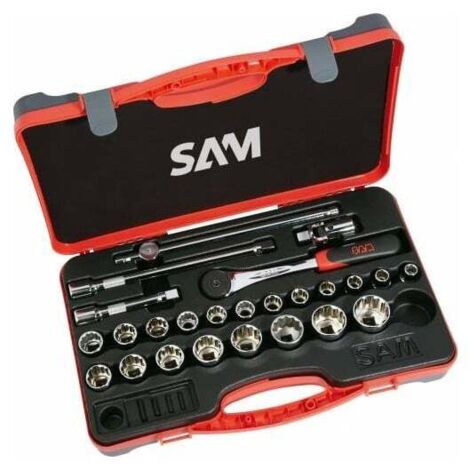 Coffret de 25 outils 1-2'' avec cliquet - 75-S25 - SAM OUTILLAGE