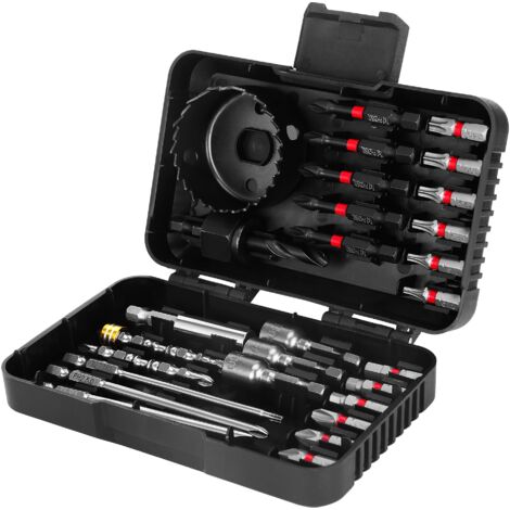 Coffret de 27 outils de vissage et perçage magnétiques, pour travaux et réparations