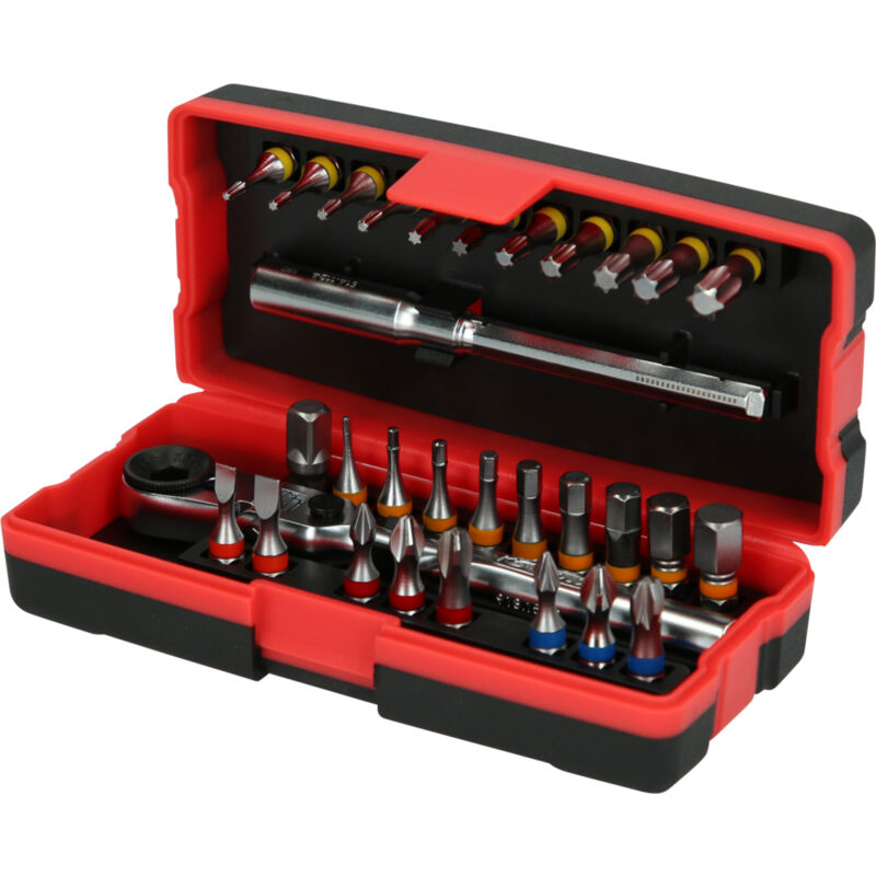 Kstools - Coffret de 28 embouts de vissage 1/4'' à code couleur TORSIONpower®