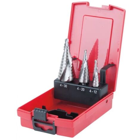 Coffret de 3 forets étagés HSS pour tôles jusqu’à 4 mm KSTOOLS