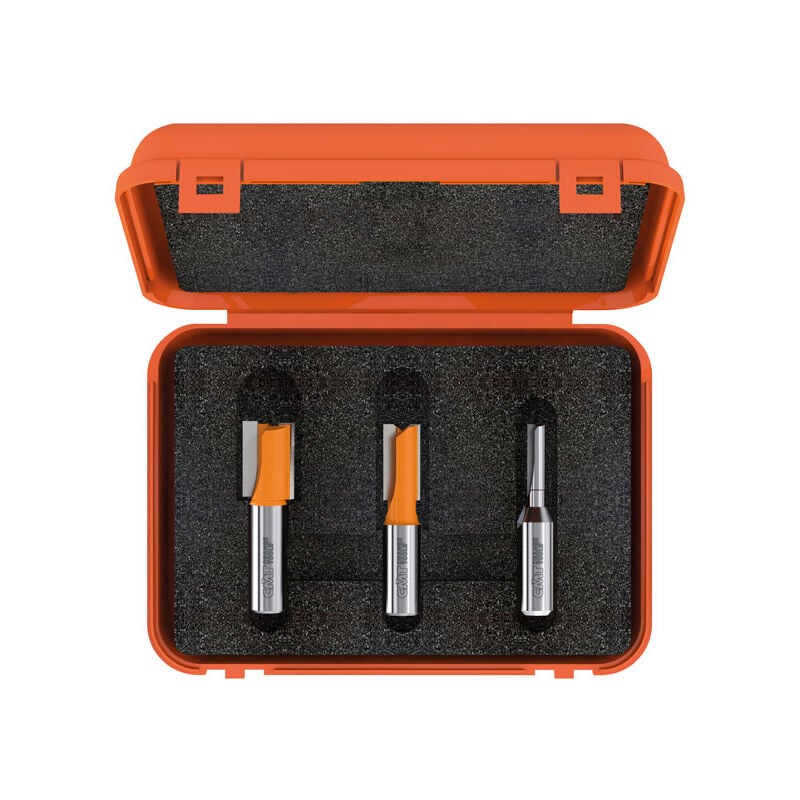 CMT - 811.501.11 coffret de 3 fraises à coupe droite hw S=12,7 D=6-12,3-18,2