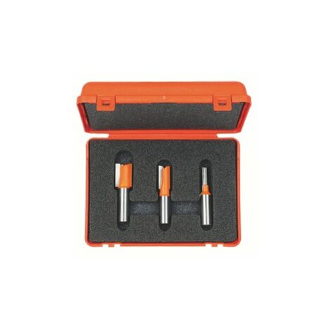 CMT : Coffret de 3 fraises assemblage contre plaqué queue 6,35 mm