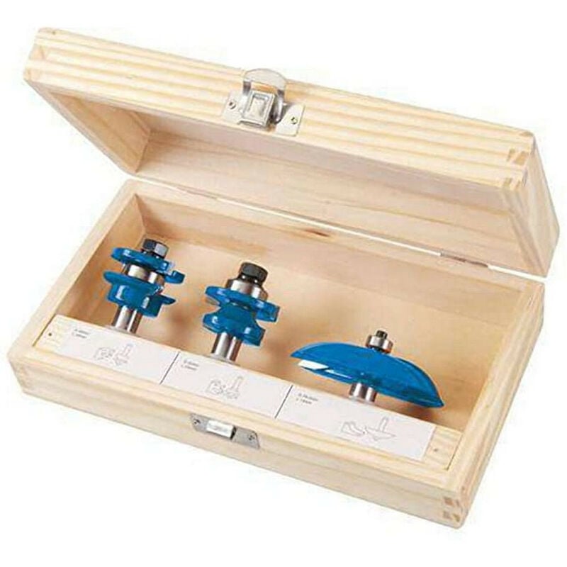 Silverline - Coffret de 3 fraises tct 1/2 pour portes a panneaux