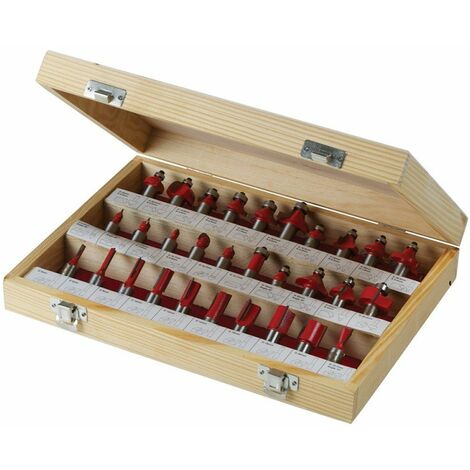 Coffret de 30 fraises à défoncer TCT 1/2" - 1/2"