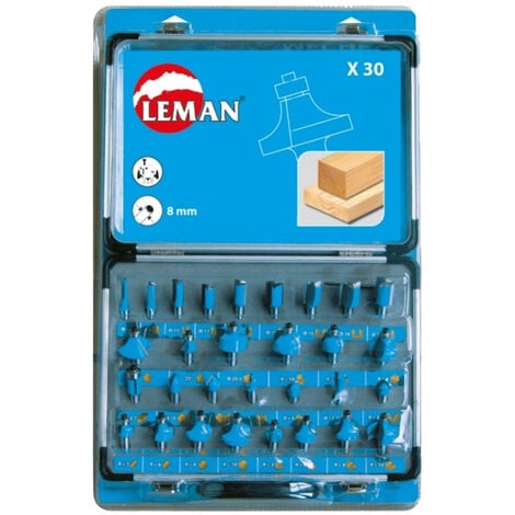 Coffret de 30 mèches de défonceuse LEMAN DEF.428.30 Q8mm - 428.700.30